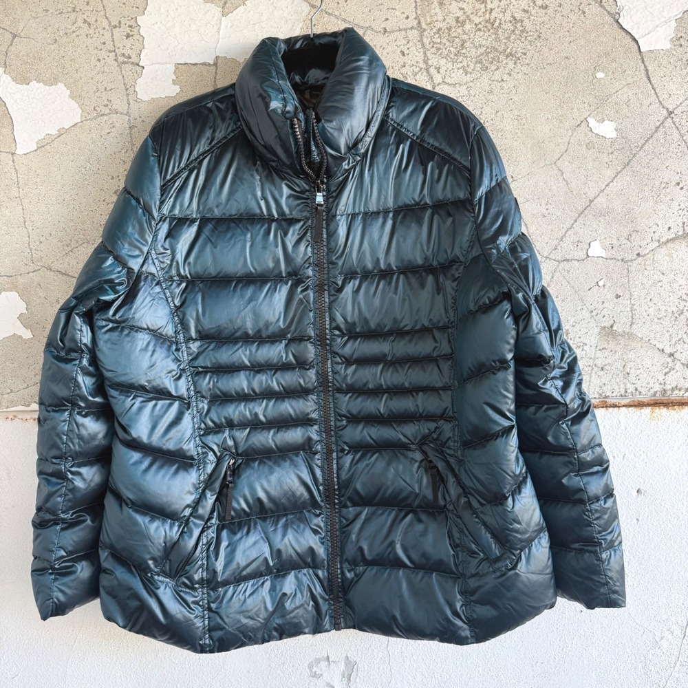 Andrew Marc Puffer Jacket Womens XXL Down Fill Winter Coat Quilted Full Zip Warm